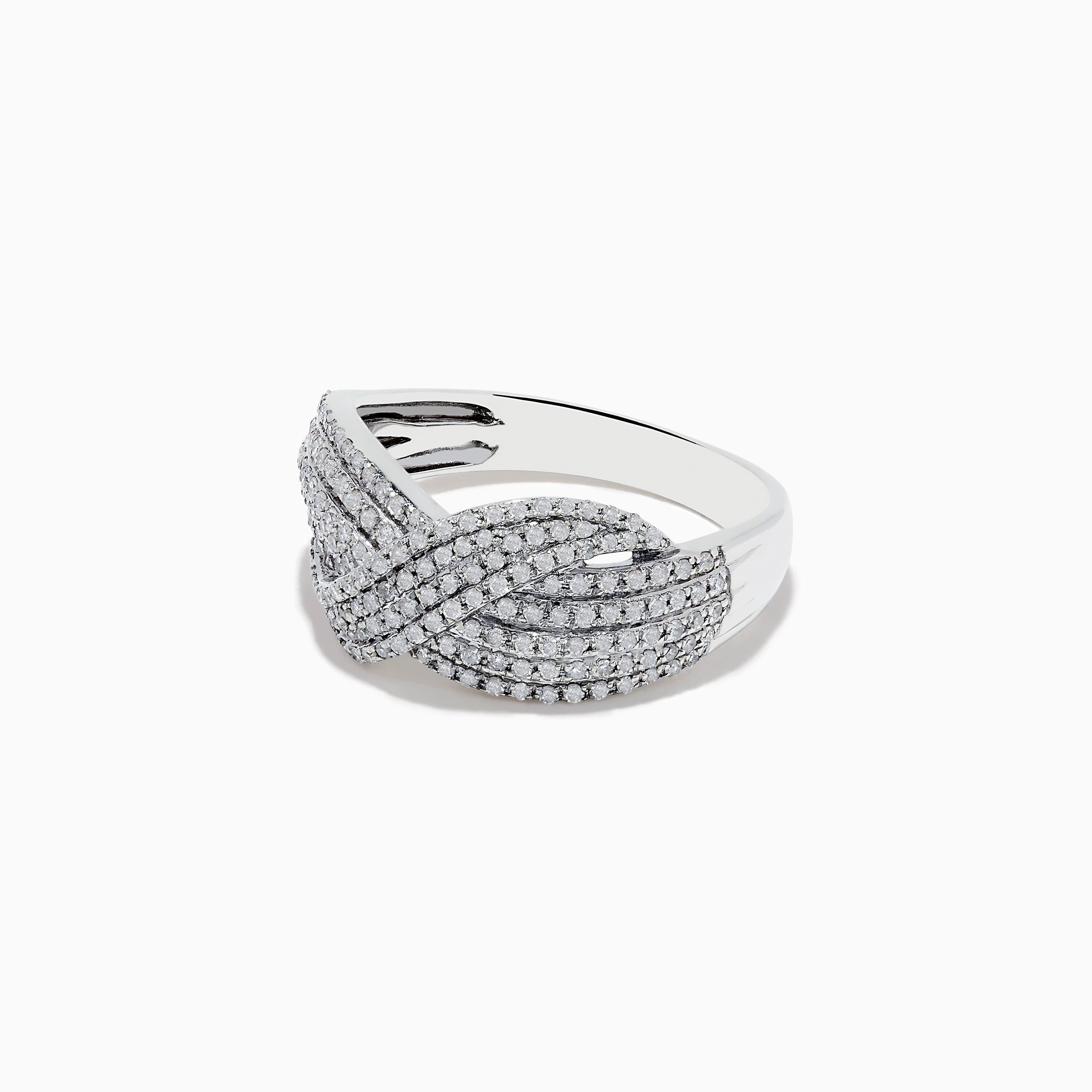 Effy Sterling Silver Diamond Crossover Ring