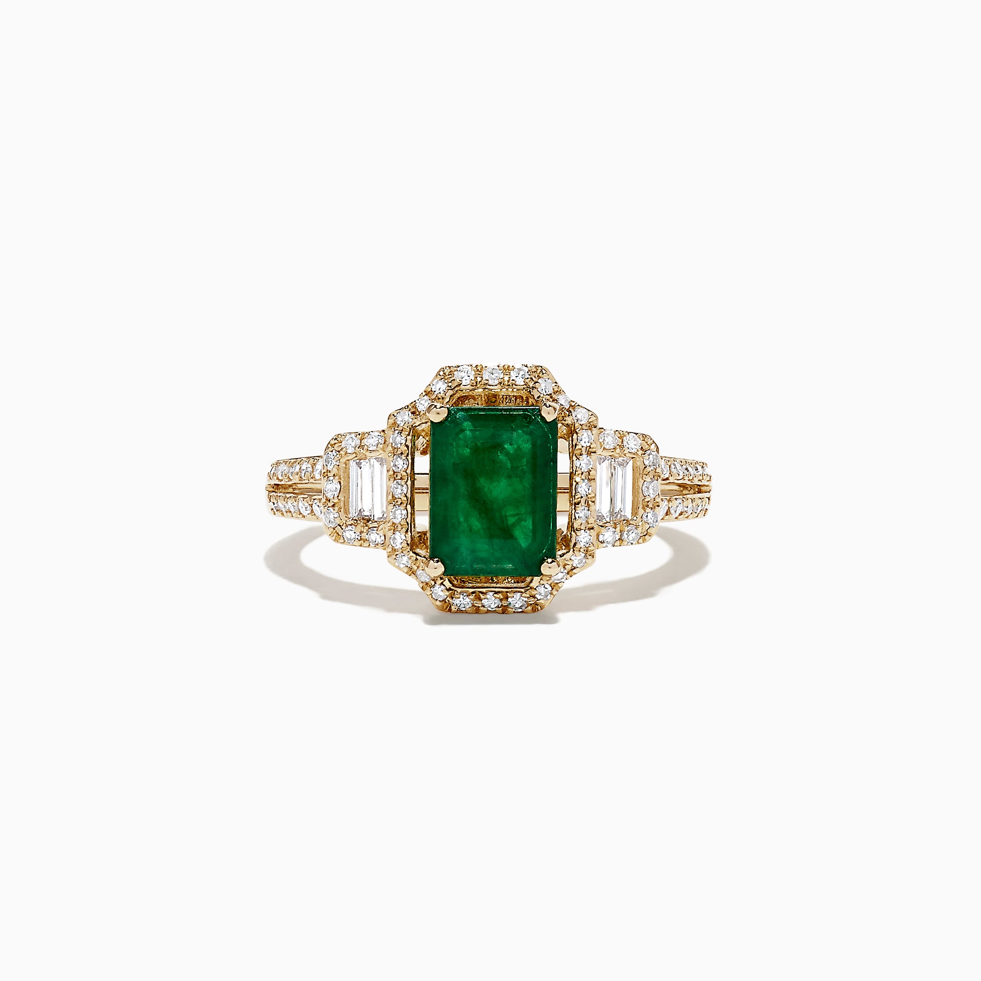 Effy Brasilica 14K Yellow Gold Emerald and Diamond Ring, 1.70 TCW ...