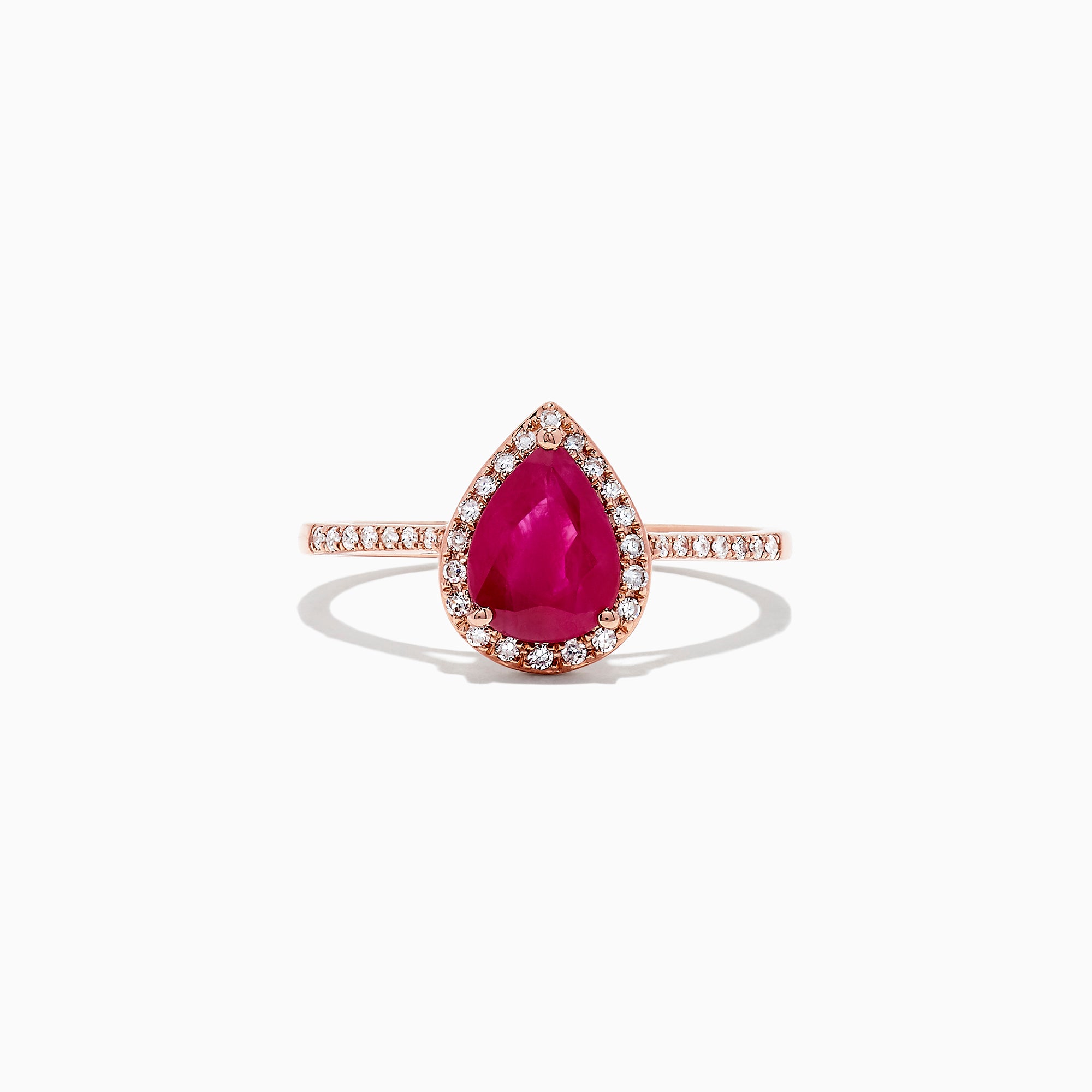 Effy Ruby Royale 14K Rose Gold Ruby and Diamond Ring, 1.10 TCW