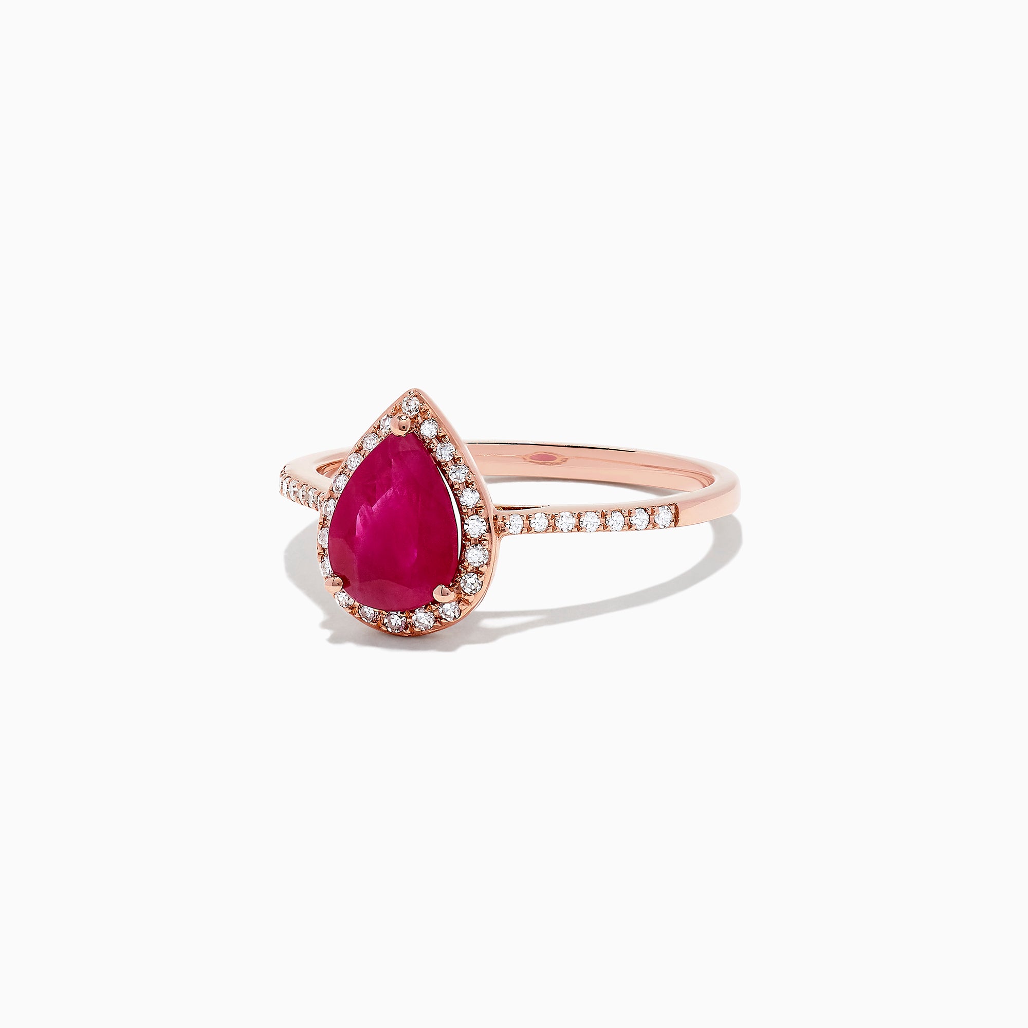 Effy Ruby Royale 14K Rose Gold Ruby and Diamond Ring, 1.10 TCW