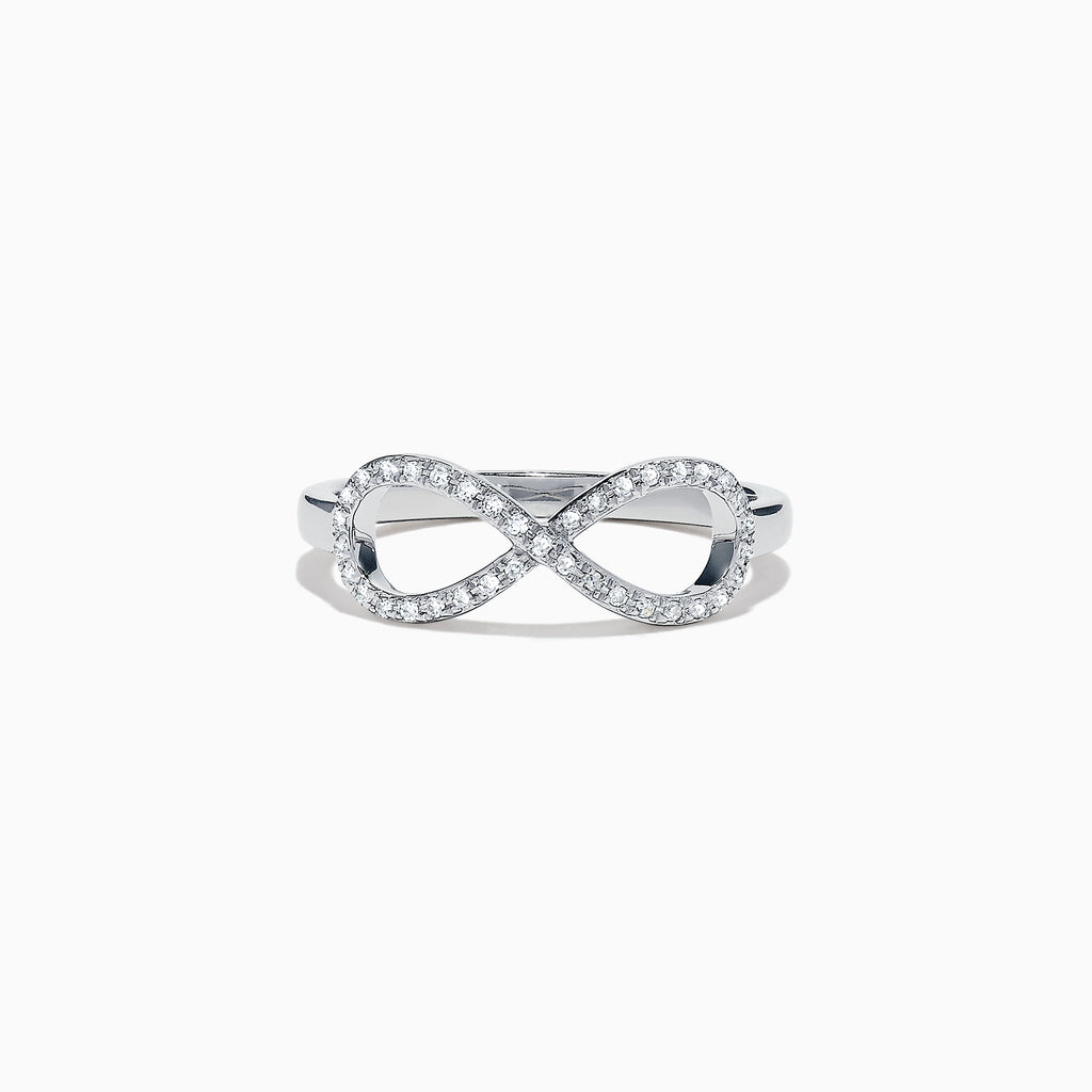 Effy Kidz 14K White Gold Diamond Infinity Ring, 0.13 TCW