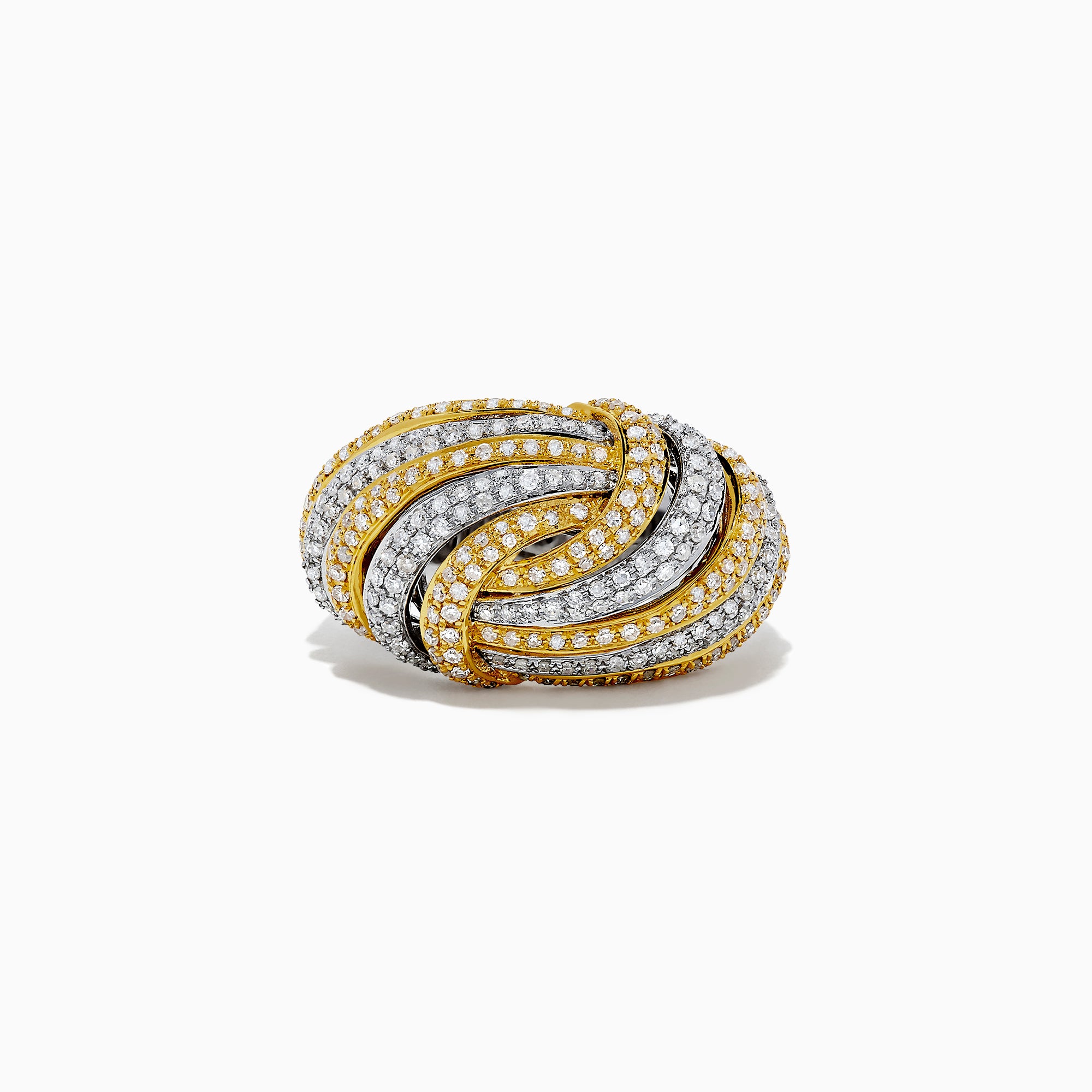 Effy 14K 2-Tone Gold Diamond Ring, 1.12 TCW