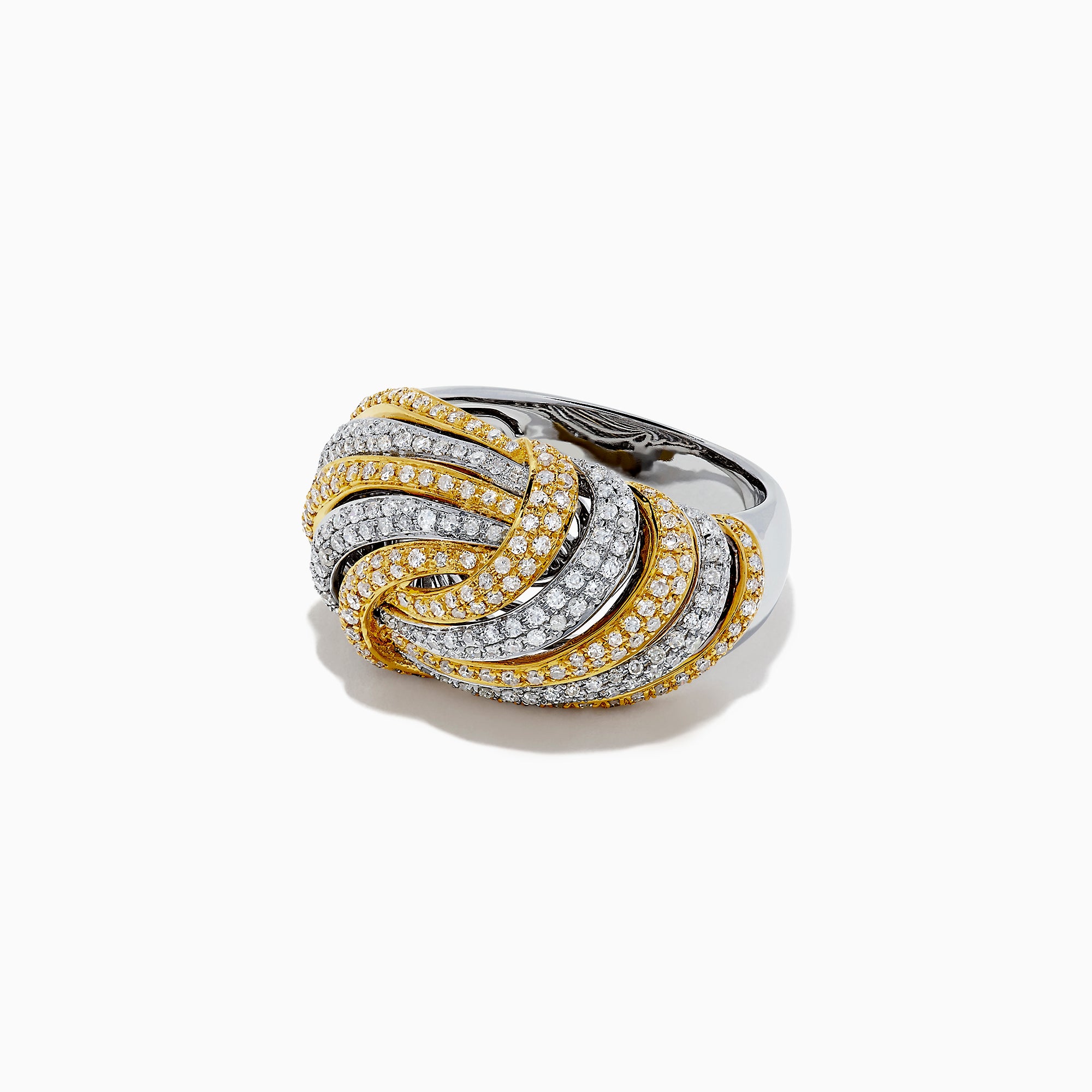 Effy 14K 2-Tone Gold Diamond Ring, 1.12 TCW