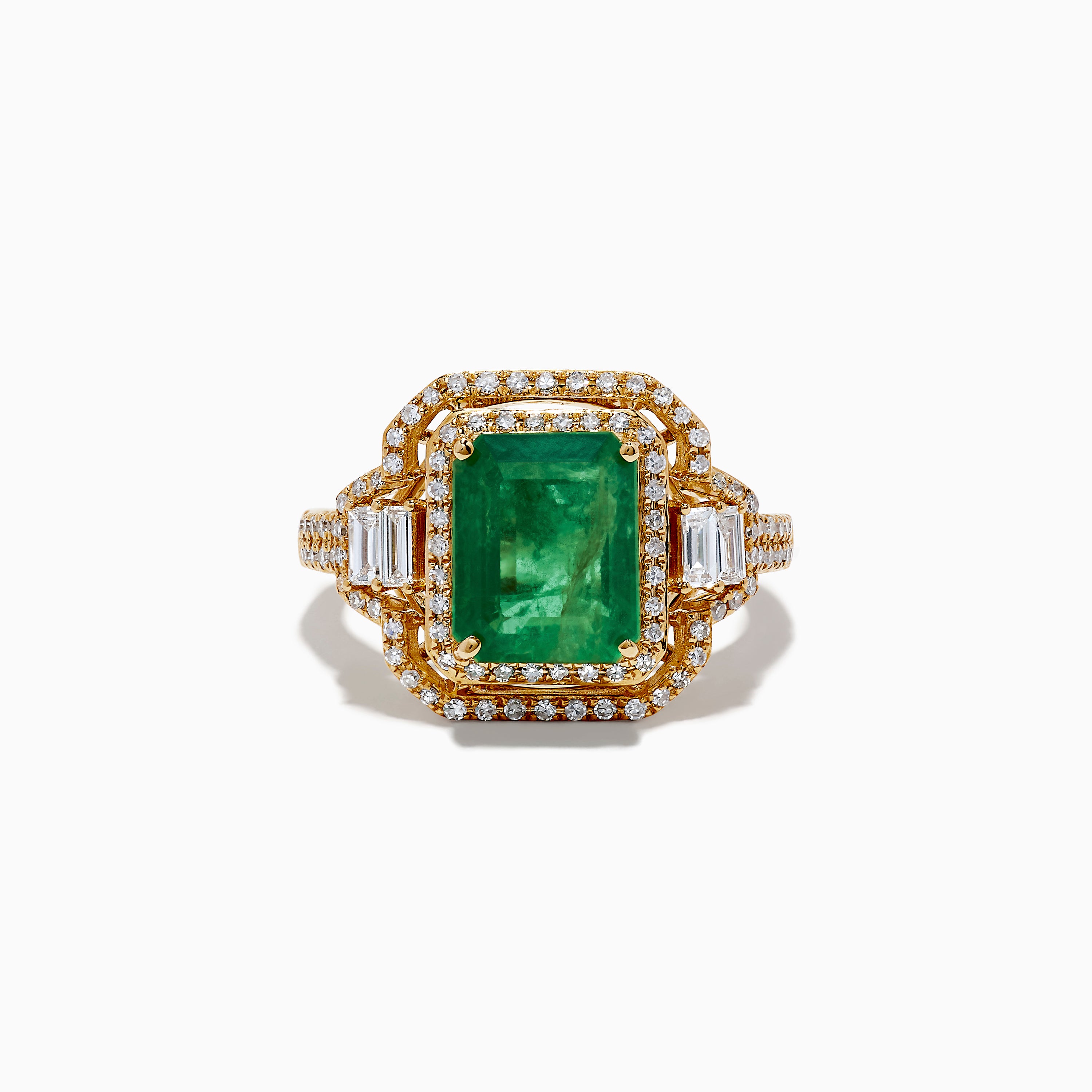 Effy Brasillica 14K Yellow Gold Emerald and Diamond Ring | effyjewelry.com