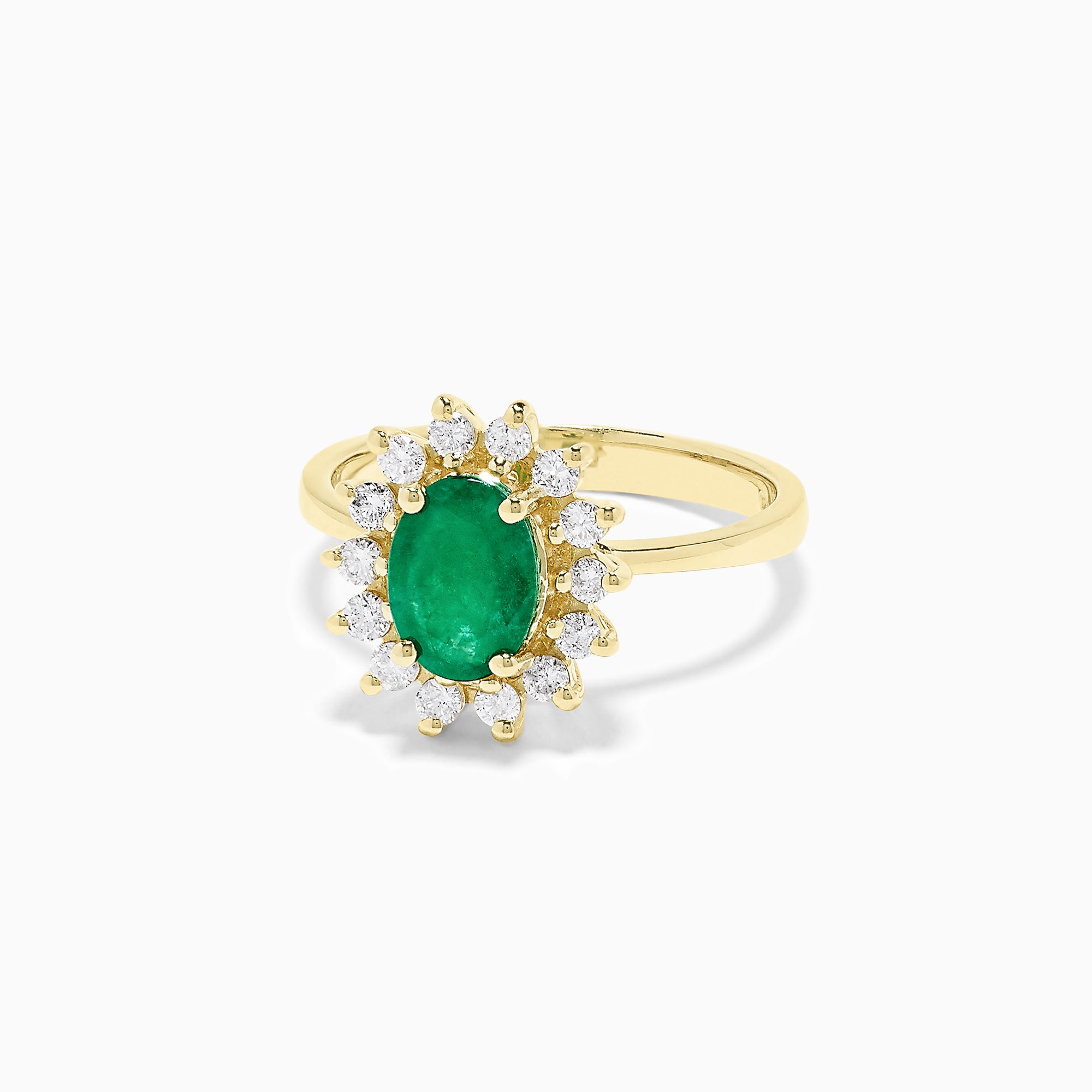 Effy 14K Yellow Gold Emerald and Diamond Ring, 1.48 TCW