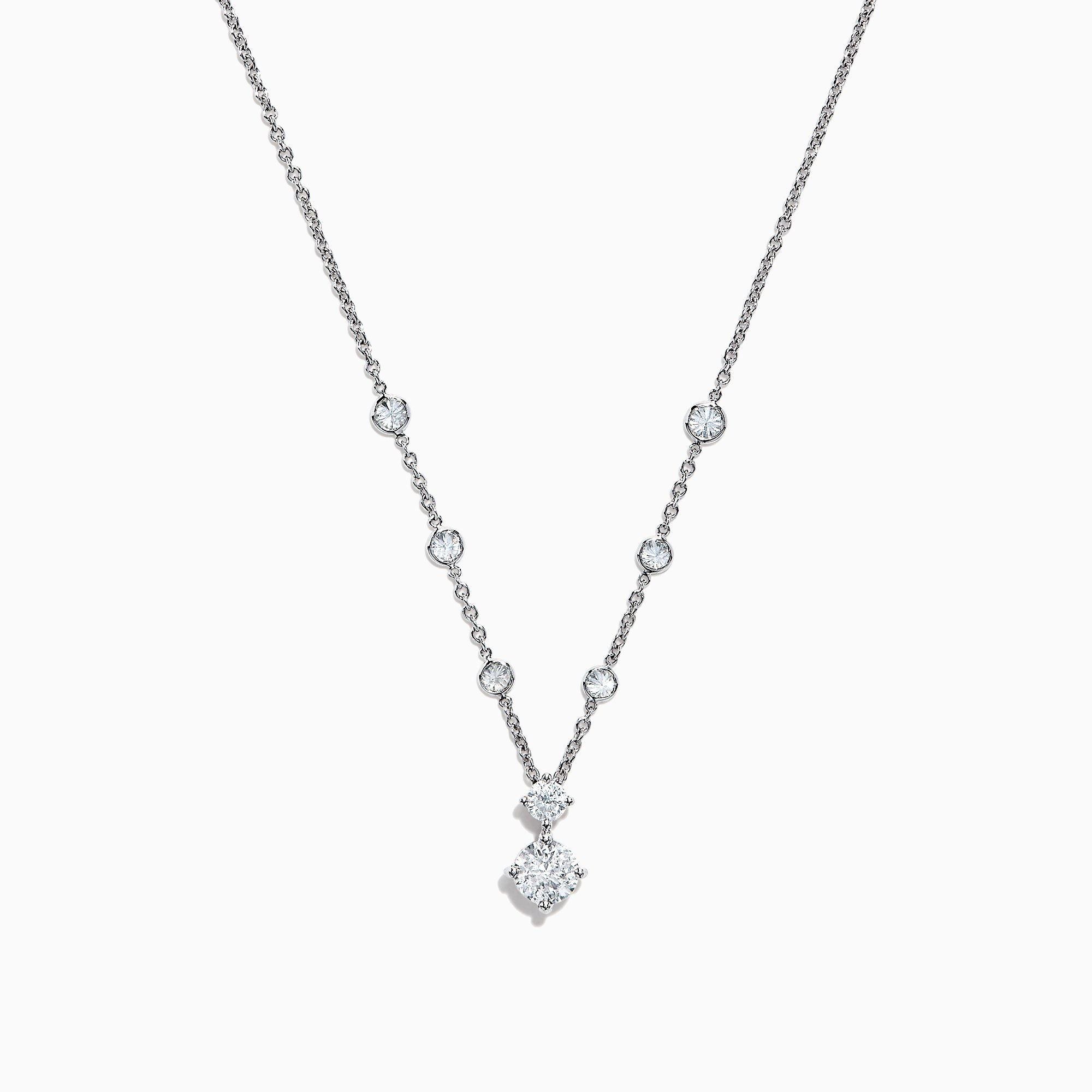 Effy Pave Classica 14K White Gold Diamond Necklace, 0.91 TCW