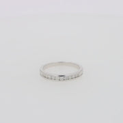 Bridal 14K White Gold Channel Set Diamond Band, 0.24 TCW