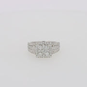Bouquet 14K White Gold Diamond Cluster Ring 1.4 TCW
