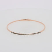 14K Rose Gold Espresso Diamond Bangle