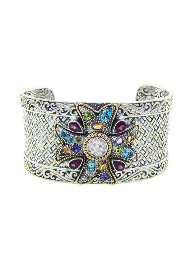 925 Gemstone Bangle 5.35 TCW
