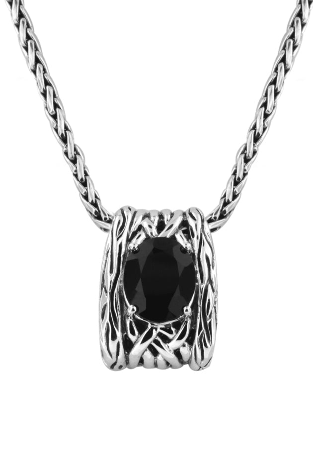Effy 925 Sterling Silver Onyx Pendant, 4.37 TCW