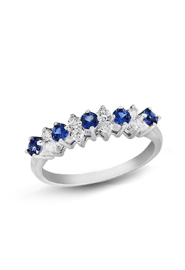 Gemma Sapphire Diamond Ring 0.76 TCW