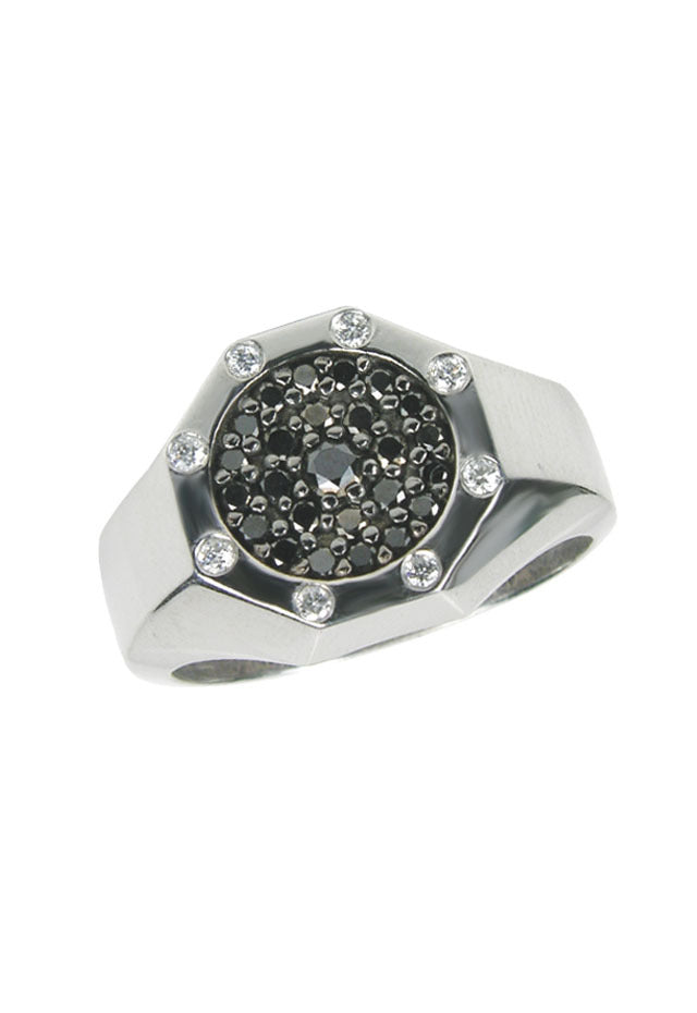 Effy Men's Black Diamond Ring, .59 TCW