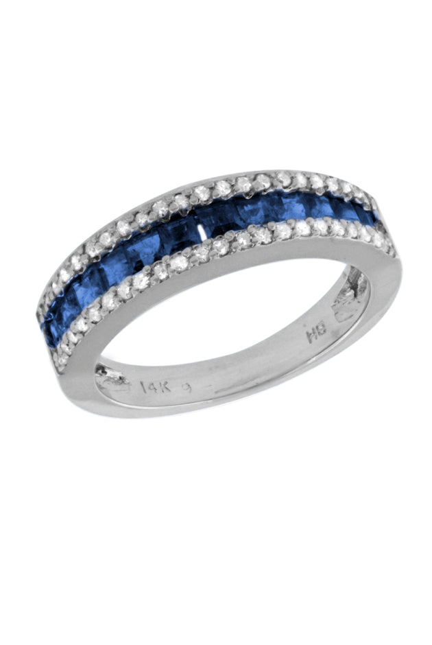 Gemma Sapphire and Diamond Ring, 1.45 TCW