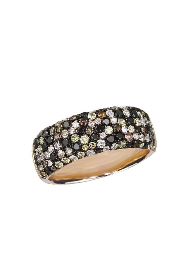 Prism Confetti Cognac and Black Diamond Ring, 1.23 TCW – effyjewelry.com