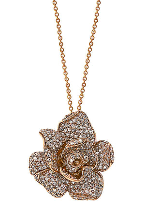 .32ct Fancy Intense Pink Bare Diamond 14k Rose Gold Necklace