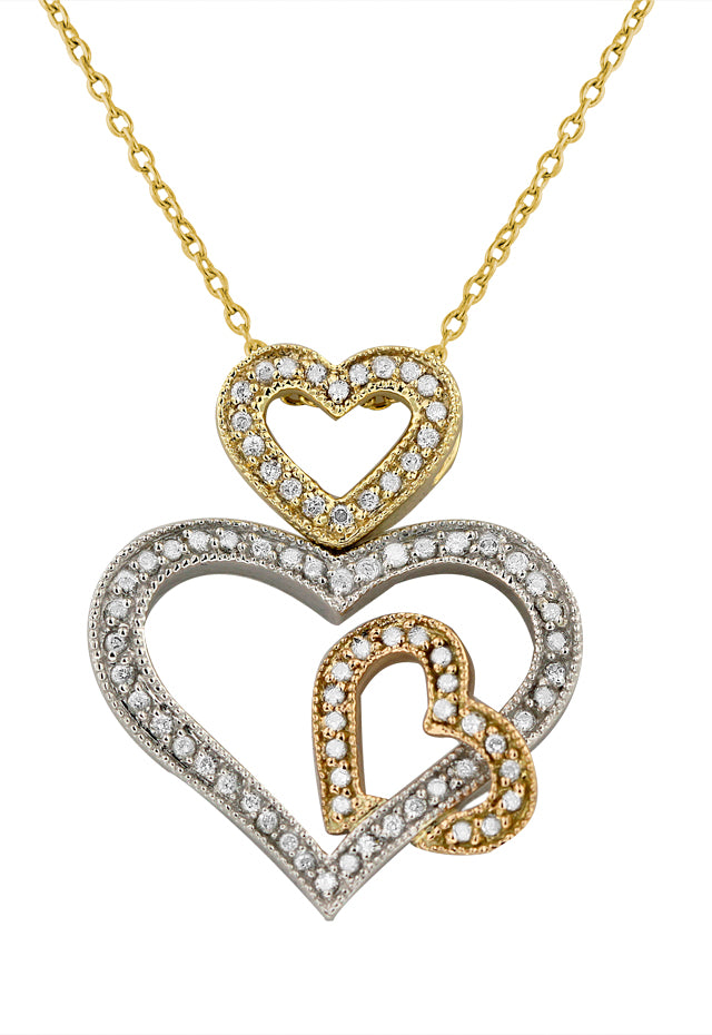 Effy D'oro 14K Yellow Gold Diamond Heart Necklace – effyjewelry.com
